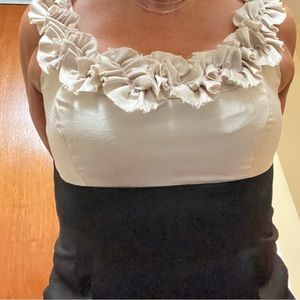 Gorgeous cream and black cocktail dress